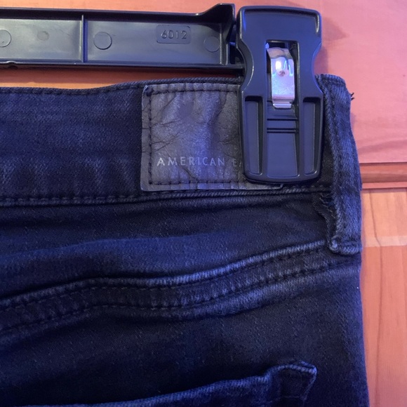 Black American Eagle Size 0 Distressed Skinny Jeggings - Picture 7 of 9
